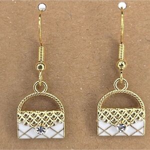 🎆 3 for $20 🎆  18k Gold Plated Hook Elegant Purse Dangle Charm Earrings
